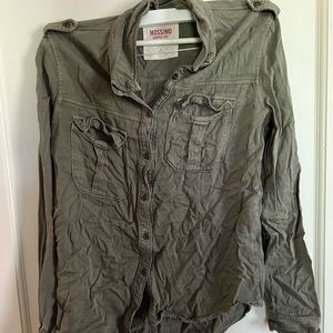 From Target, Olive/Army green, button up.